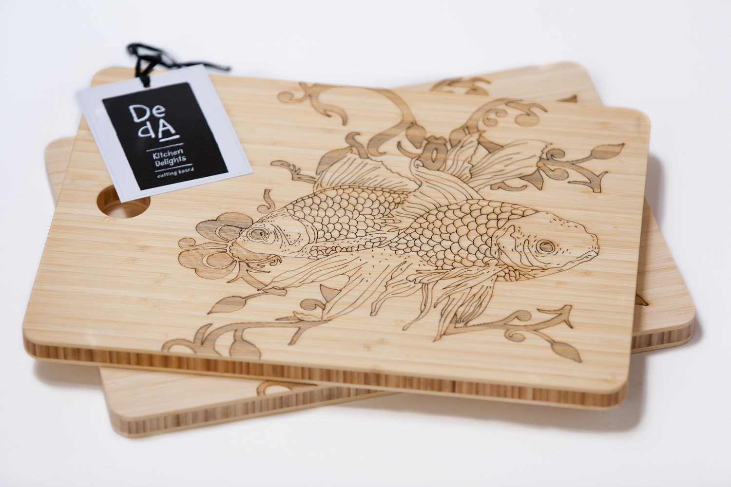 Bamboo Cutting Board - Fish Design