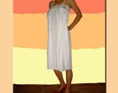 Cotton / crochet dress - pleated white dress