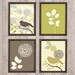 Bird & Flower Digital Printable Wall Art Print 8"x10" Set (Jpeg Files) - V105 - INSTANT DOWNLOAD