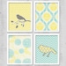 Bird Damask Chevron Digital Printable Wall Art Print 8"x10" Set (Jpeg Files) - INSTANT DOWNLOAD - V202