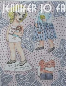 Alice in Wonderland paper doll set