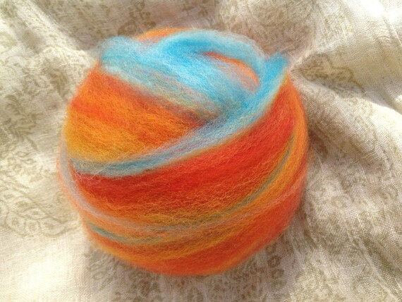 Delicate Arch - Brilliant Hand-Pulled Roving from Oregon Wool - 1.9 ounces
