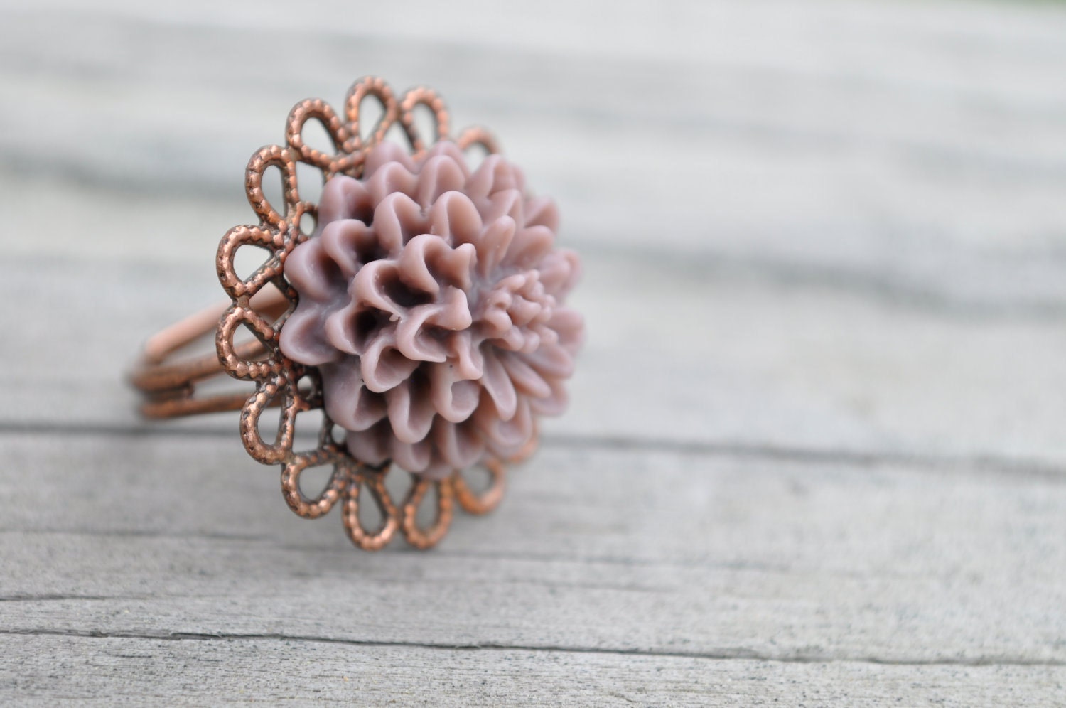 Chrysanthemum Ring - Lavender