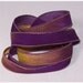 Wrist Wrap Silk Ribbon Garden Pansies Hand Painted Silk Ribbon