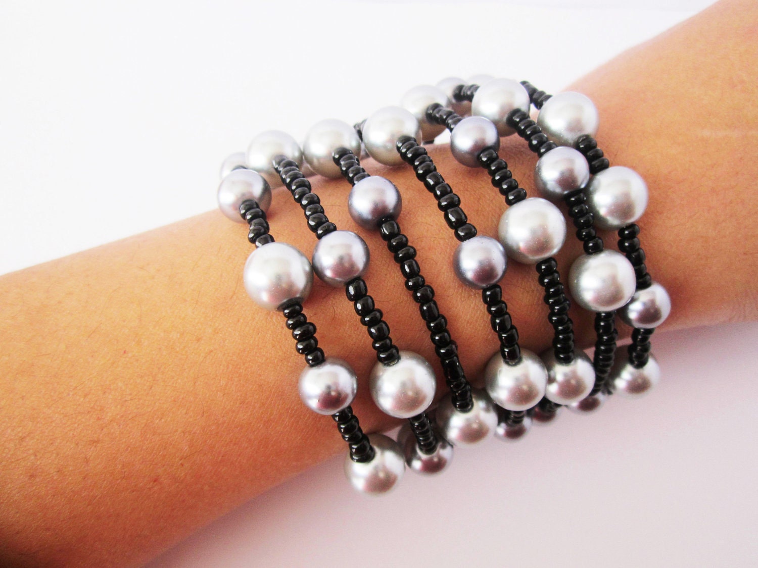 Titanium Grey Stacked Bracelet