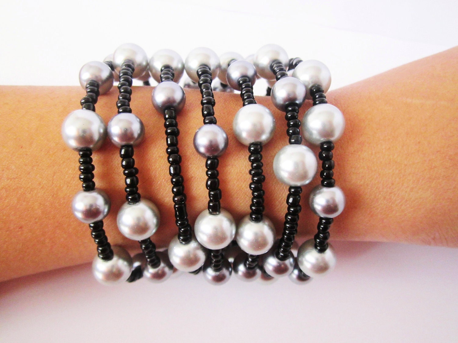 Titanium Grey Stacked Bracelet