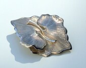REDUCED Sterling Silver Stylized Leaf Brooch