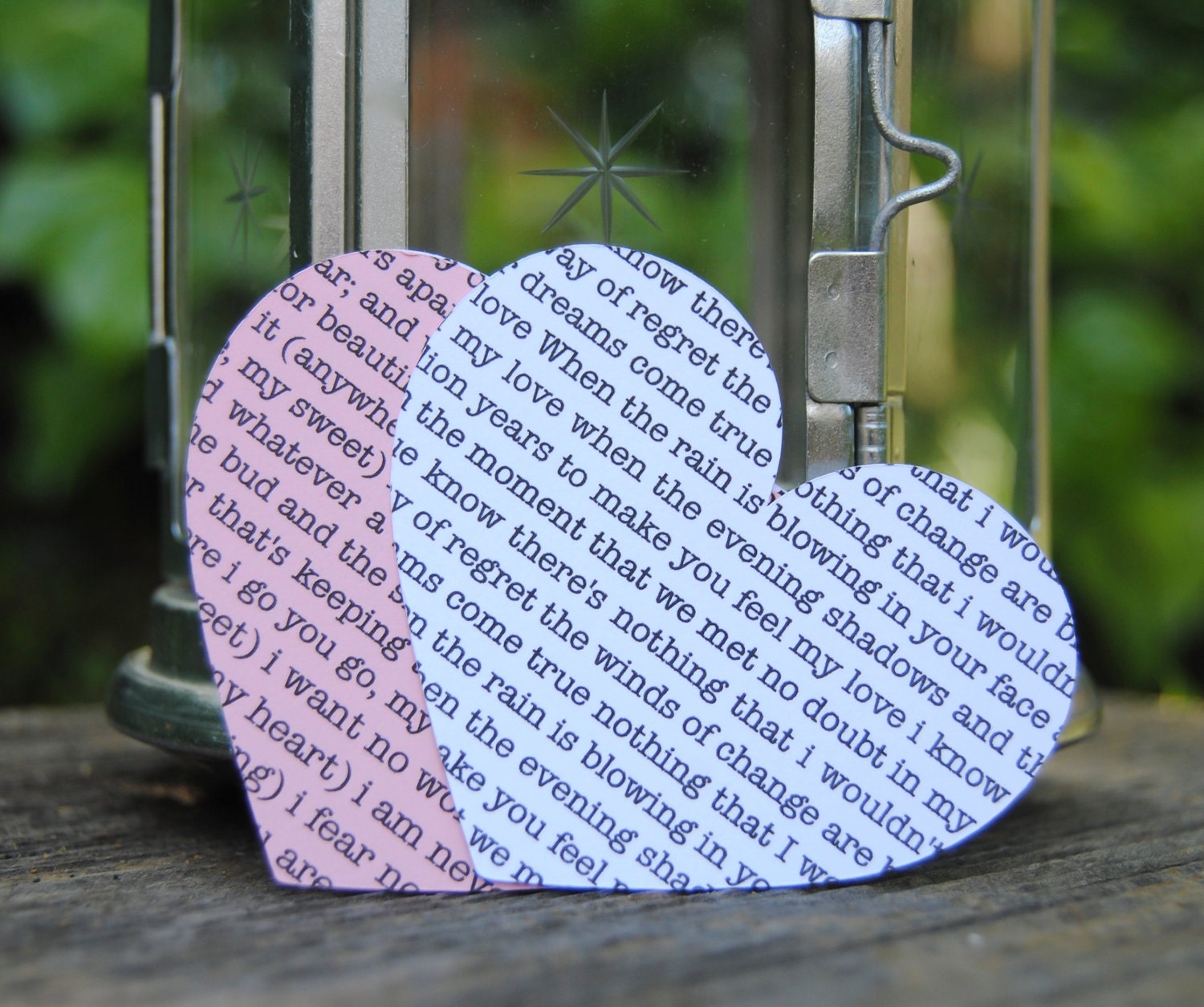 Wedding Guest Book Alternative/ Guest Book/ Custom Guest Book/Personalized Wedding Guest Book/Well Wish Jar/ Lyrics on Hearts (100)