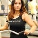 Break a Sweat done in vintage looking silk screen on a black workout tank top with a triple sliced back