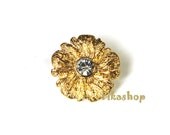 26mm 5pcs Flower clear crystal shank buttons Fikashop
