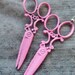 Pink Hair Stylist Victorian Style Earrings