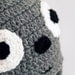 My Neighbor Totoro Hat, Grey Crochet Beanie, send size choice baby - adult