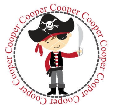 PIRATE Shirt Iron On Personalized- Printable File - BOY or GIRL