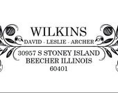 Floral Decor - Personalized Wooden Stamp