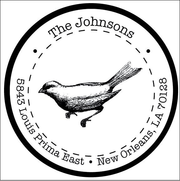 Postage:Bird - Personalized  Wooden Stamp