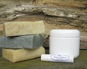 Total Beauty Bundle: 3 Soaps, 4oz. Body Cream, Lip Balm, Facial Clay Mask, Lotion Bar