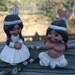 Native American Indian Figurine Set Thanksgiving Vintage Girl Boy Ceramic