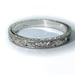Hand Engraved 14k White Gold Wedding Band / Ring 2.5 mm width. Bridal. Engagement.