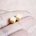 tiny cube studs - minimalist geometric earring pair