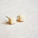 tiny cube studs - minimalist geometric earring pair