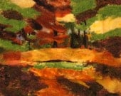Needlefelt Landscape Painting 'Fall Fusion'