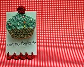 Crochet Cupcake Hair Clip in Sky Blue