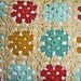 Granny Square Throw Pillow Cover - Gold, Red, Light Aqua and Dark Aqua Plus 16 X 16 Pillow Insert