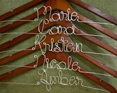 Set of 5 Bridal Hangers ....Personalized / Bridesmaid Gift / Brides Gift / Shower Gift