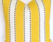 Pillow Yellow Brown 26x26 inch LuLu Decorator Pillow Cover same fabric front and back FREE SHIP