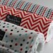 Baby Burp Cloths, Set of 3, Remix by Ann Kelle and White Cotton Chenille