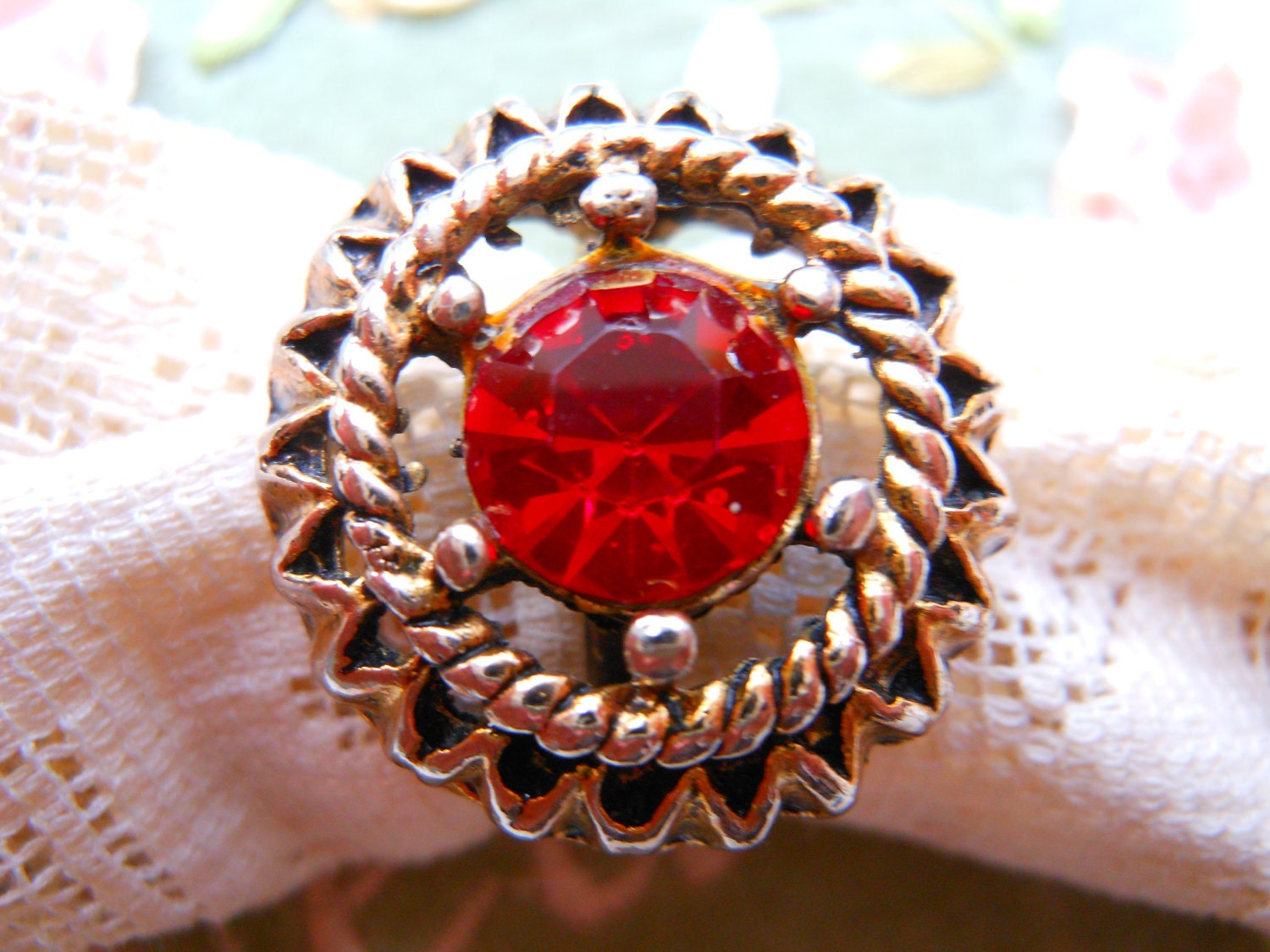 1930's Vintage Jewelry  ...  Adjustable Ring  ...   Red Ring  ...  Costume Jewelry  ...  Fantasy