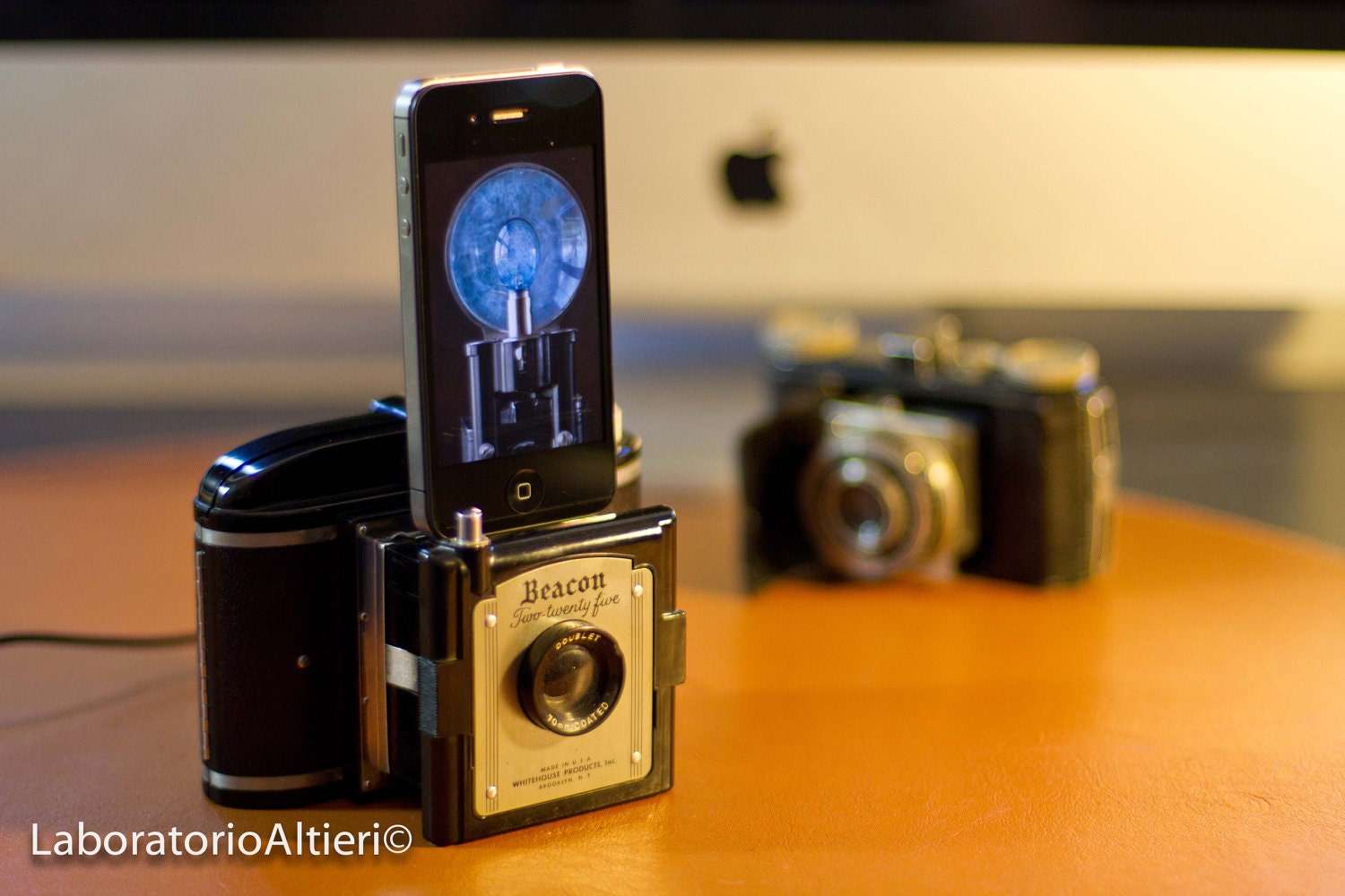 vintage iPhone dock / charger - 1950's BEACON from BROOKLYN, NY - iPhone 4