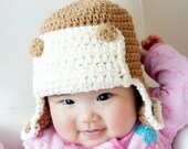Aviator Hat, Crochet Baby Hat, Eskimo Hat, Pilot Hat, Bomber Hat, Baby Hat, photo prop - stylishbabyhats