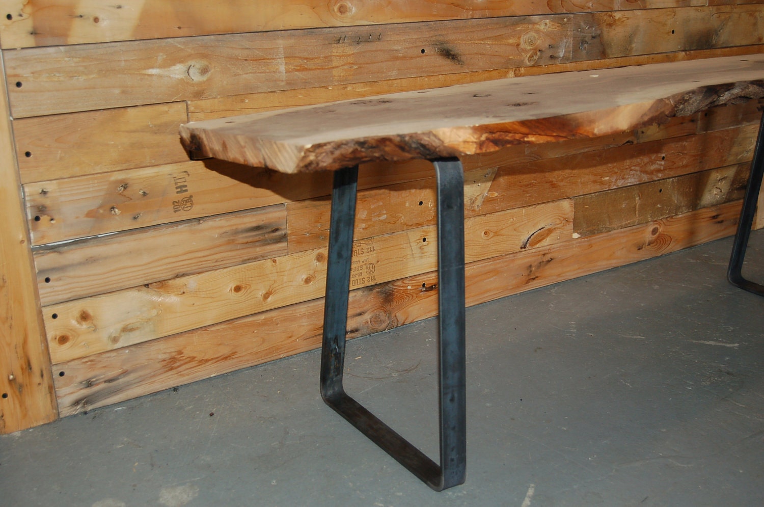 Bench Legs in Raw Steel