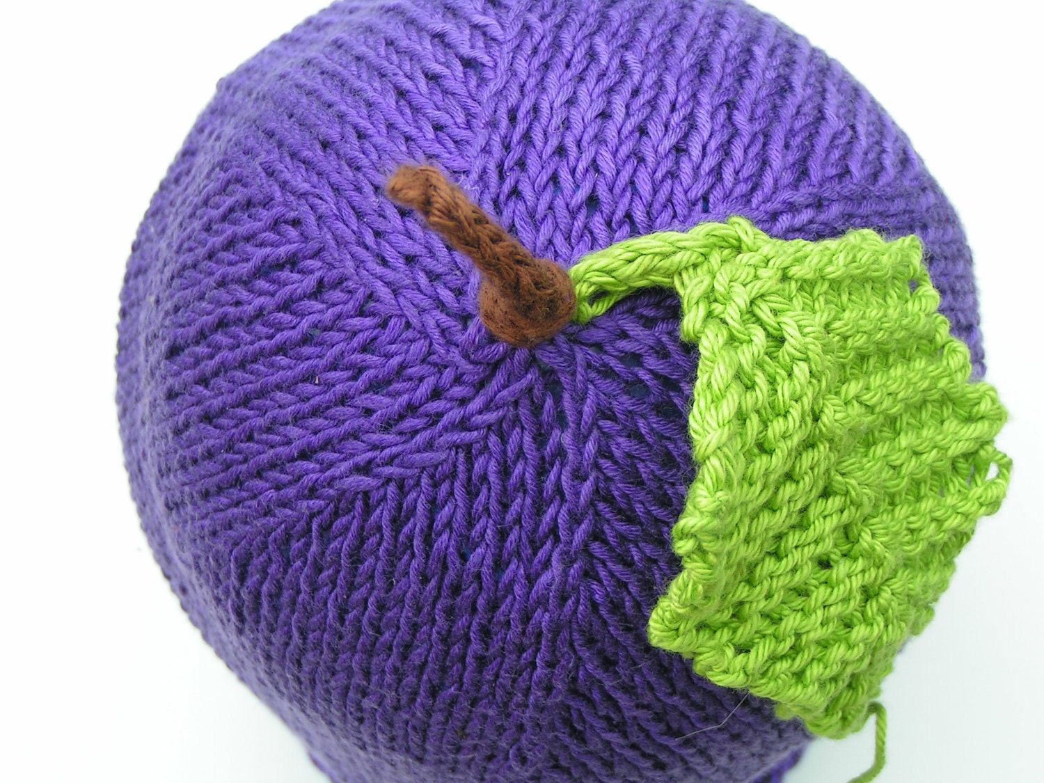 READY-MADE  - The Sugar Plum baby beanie inspired by The Very Hungry Caterpillar - 36cm baby hat for 0-3 months - photo prop