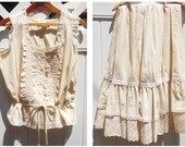ANTIQUE DRESS / VICTORIAN Dress / Antique Petticoat / Antique wedding Dress - skinsvintagefashion