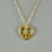 Heart and Peace Sign Necklace, 24K Vermeil, 14K Gold Filled Chain, Modern, Simple, Pretty, Everyday Wear Jewelry