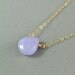 Beautiful Lavender Jade Heart Necklace, Jade Stone, 14K Gold Filled Chain, also in Sterling Silver