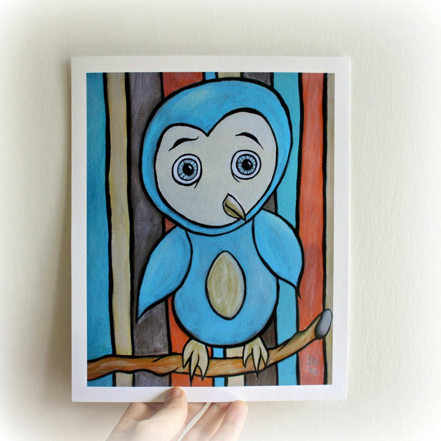 Greasy Kids Stuff: Calm, Sweet Owl. Limited Edition Giclee Print