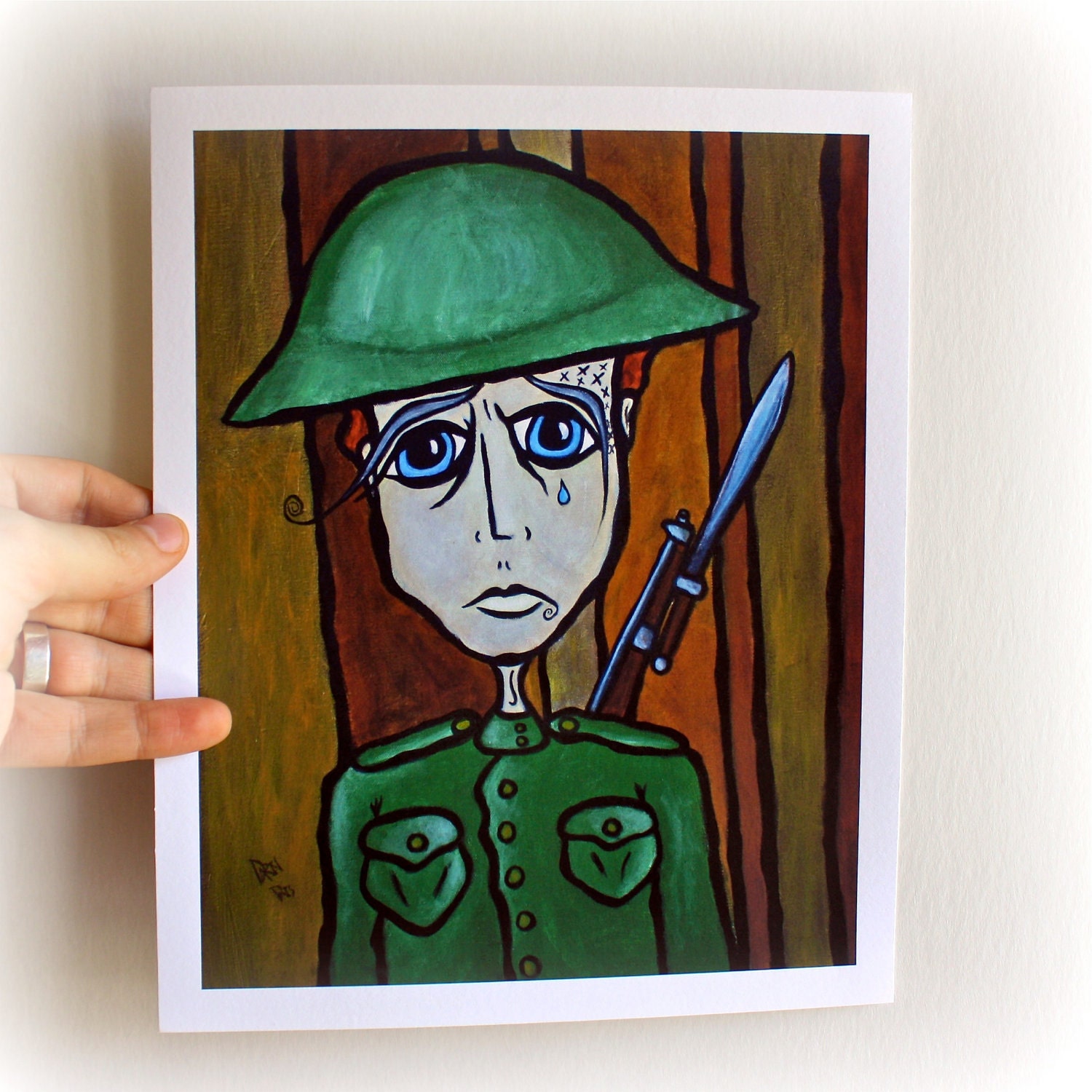 Men Wearing Hats, Crying: PRIVATE MOMENT.  Limited Edition Giclee Print