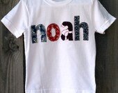 Custom Hand Appliqued Cowboy Name Shirt for Boys or Girls