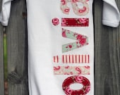 Hand Appliqued Personalized Infant Baby Girl Gown