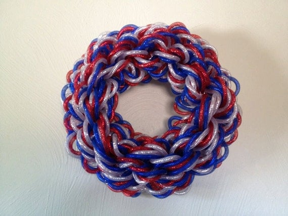SALE  15" Patriotic Mesh Wreath