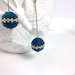 Frosted Green With Golden Pattern Dangle Earrings