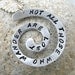Not All Those Who Wander Are Lost Necklace - Hand Stamped Spiral Pendant, Lord of the Rings jewelry