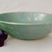 Medium Ceramic green gold bronze shallow bowl, green lustre fruit bowl, green lustre salad bowl, shallow green dish