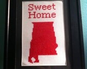 Sweet Home Alabama Framed Cross Stitch