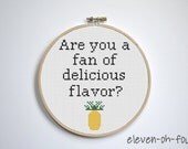 Psych Cross Stitch Pattern, Are You A Fan of Delicious Flavor