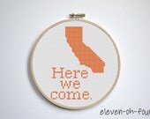 California Cross Stitch Pattern PDF