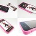 Personalized Iphone 5 case, Iphone 4 case - Chevron or zigzag pattern, monogram pink white chevron iPhone4s case plastic or silicone(9705)